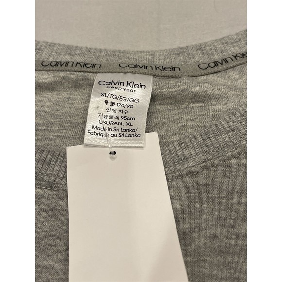 Calvin Klein Women's Reimagined Heritage Crewneck Sleep Sweatshirt Size XL Gray - Picture 3 of 5